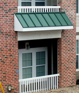 Baltimore Canvas Commercial Awning Company Mapes metal canopy standing seam Towson Commons